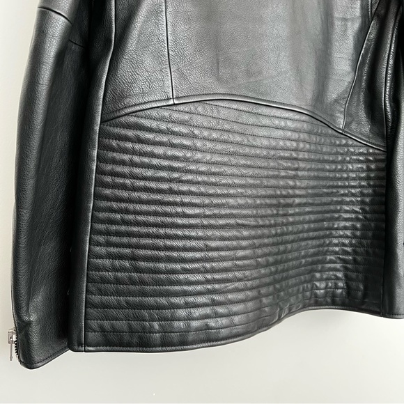 Leather Moto Biker Jacket - Picture 13 of 14
